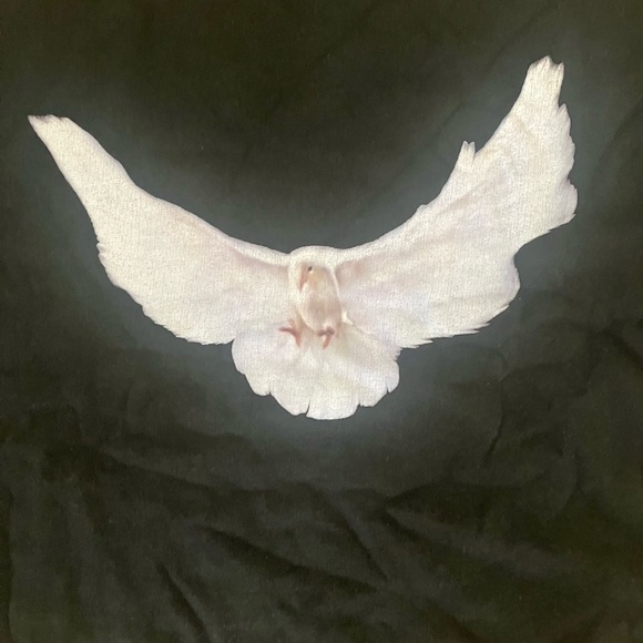 Rare Yeezy x GAP Yeezy Balenciaga White Dove 3/4 Sleeve T Black M - Picture 2 of 9